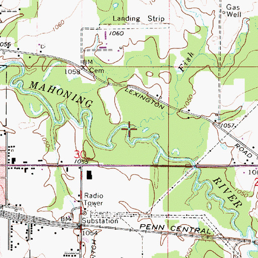 Topographic Map of Fish Creek, OH
