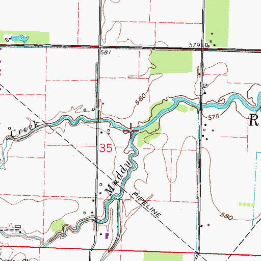 Topographic Map of Fishing Creek, OH