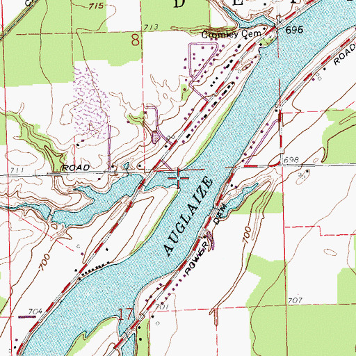 Topographic Map of Fivemile Creek, OH