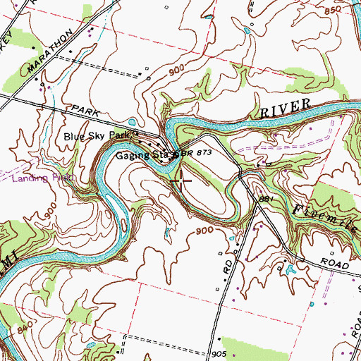 Topographic Map of Fivemile Creek, OH