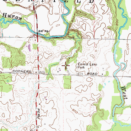 Topographic Map of Forest Lake Park, OH