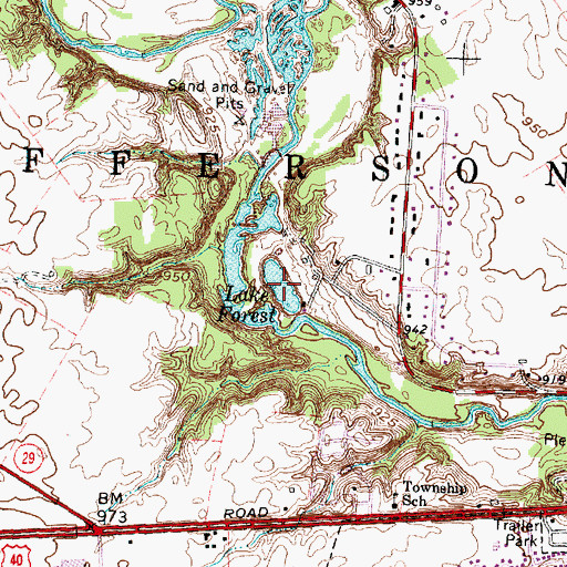Topographic Map of Lake Forest, OH