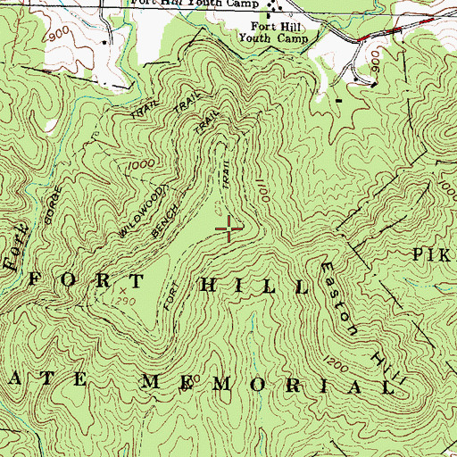 Topographic Map of Fort Trail, OH
