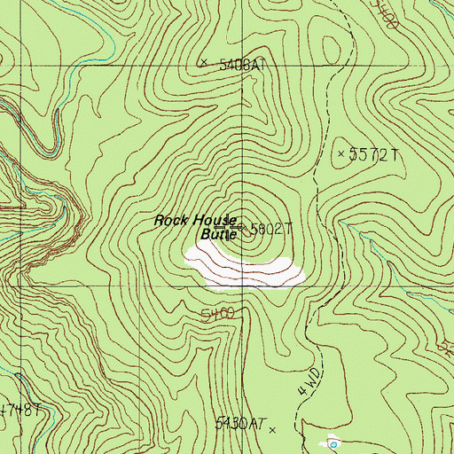 Topographic Map of Rock House Butte, AZ