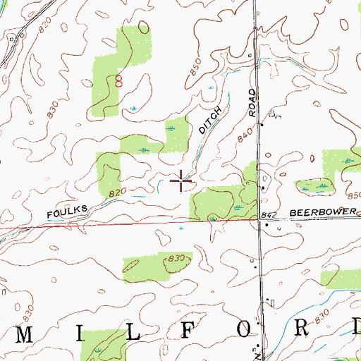 Topographic Map of Foulks Ditch, OH