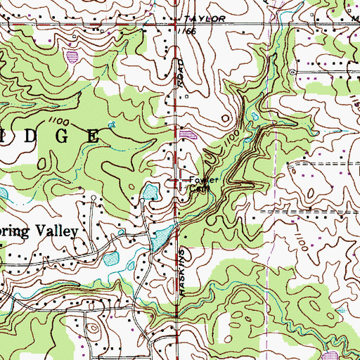 Topographic Map of Fowler Cemetery, OH