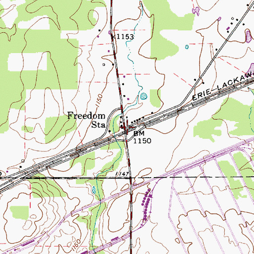 Topographic Map of Freedom Station, OH