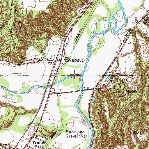 Topographic Map of Furnace Run, OH