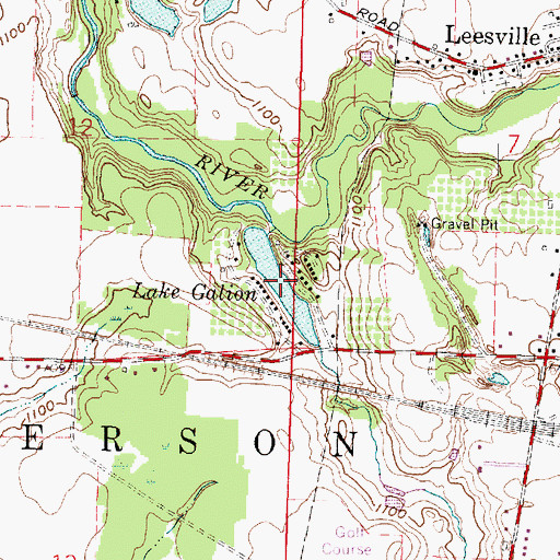 Topographic Map of Lake Galion, OH