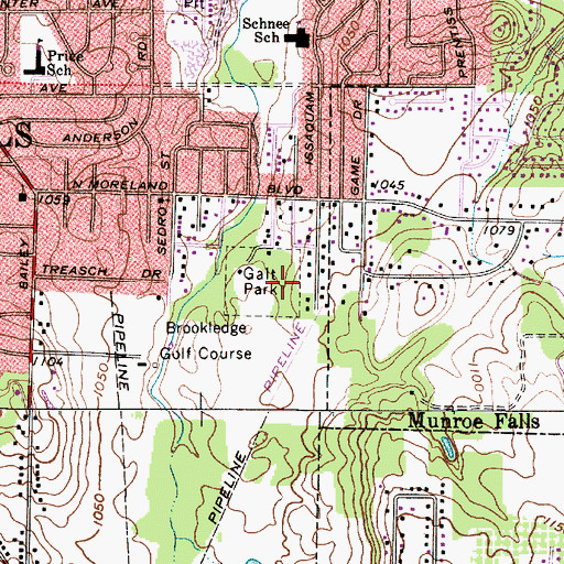 Topographic Map of Galt Park, OH