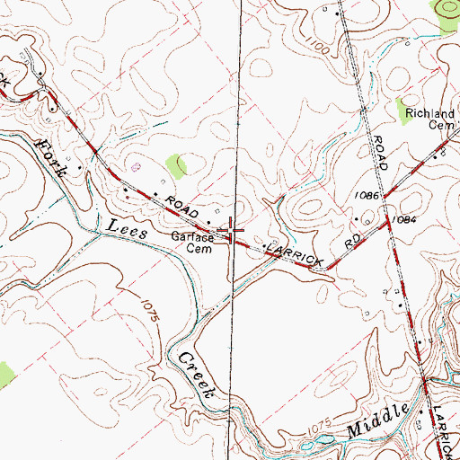 Topographic Map of Garface Cemetery, OH