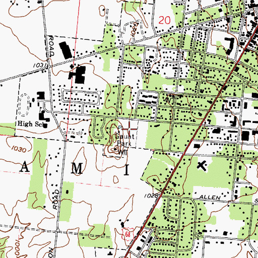 Topographic Map of Gaunt Park, OH