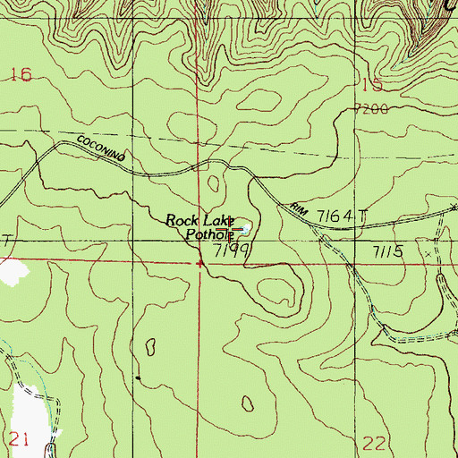 Topographic Map of Rock Lake Pothole, AZ