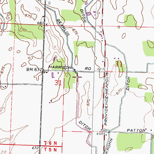 Topographic Map of Geahlin Ditch, OH