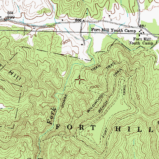 Topographic Map of George Trail, OH