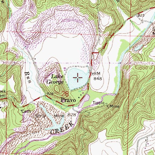 Topographic Map of Lake George, OH