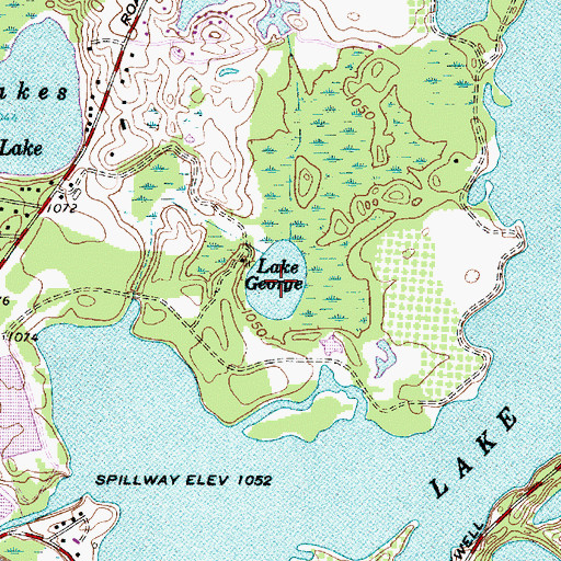 Topographic Map of Lake George, OH