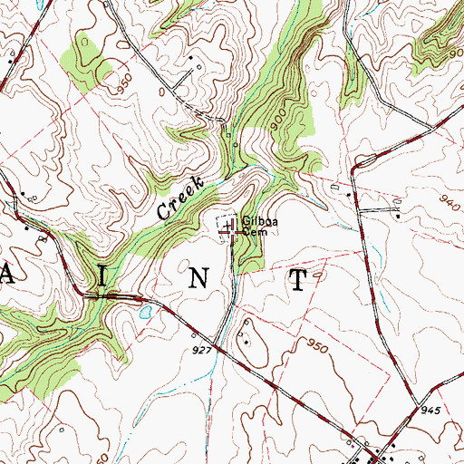 Topographic Map of Gilboa Cemetery, OH