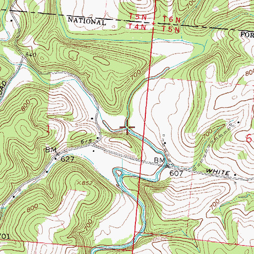 Topographic Map of Glade Run, OH