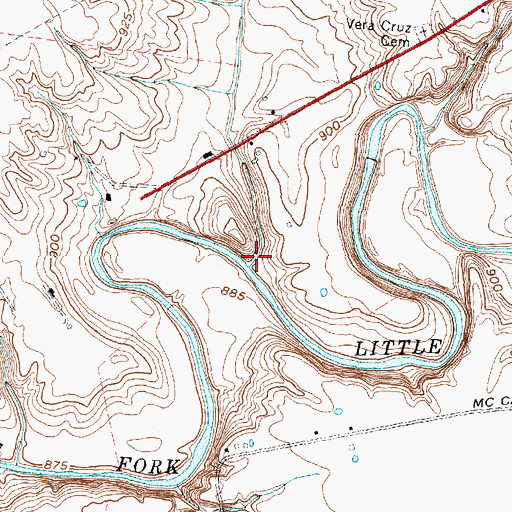 Topographic Map of Glady Run, OH