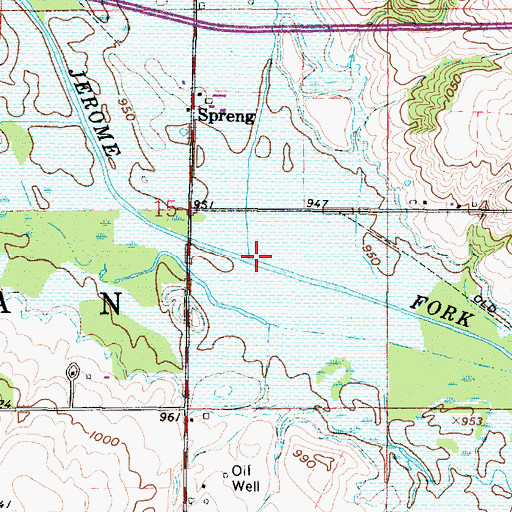 Topographic Map of Glenn Run, OH