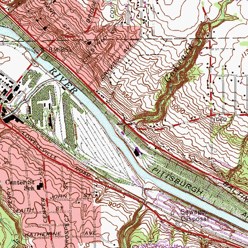 Topographic Map of Godward Run, OH