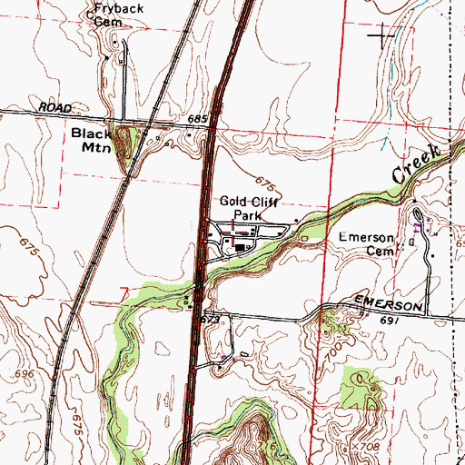 Topographic Map of Gold Cliff Park, OH
