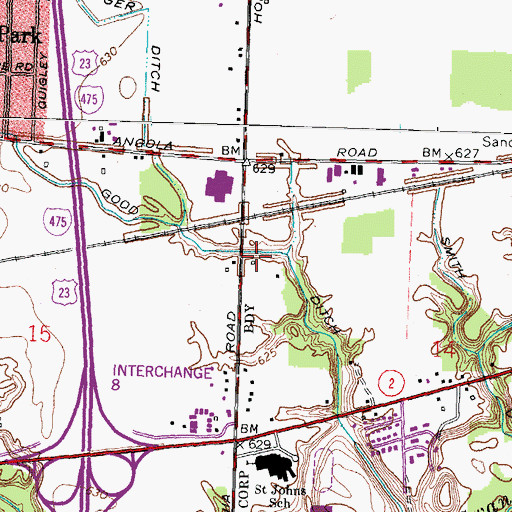Topographic Map of Good Ditch, OH