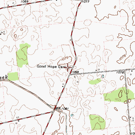 Topographic Map of Good Hope Cemetery, OH