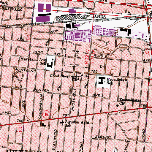 Topographic Map of Good Shepherd Church, OH