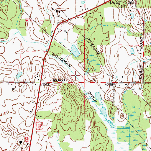 Topographic Map of Goodman Ditch, OH