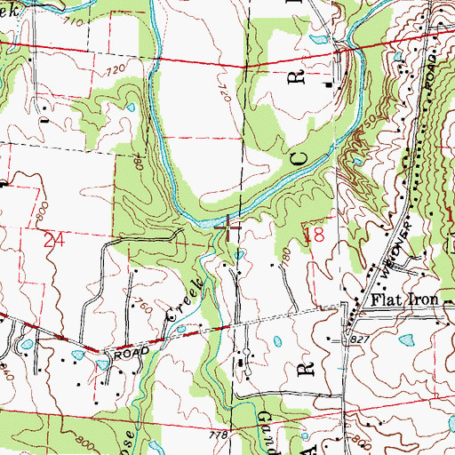 Topographic Map of Goose Creek, OH