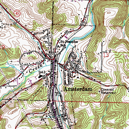 Topographic Map of Goose Creek, OH