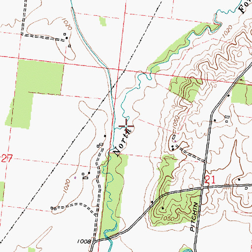 Topographic Map of Goose Creek, OH