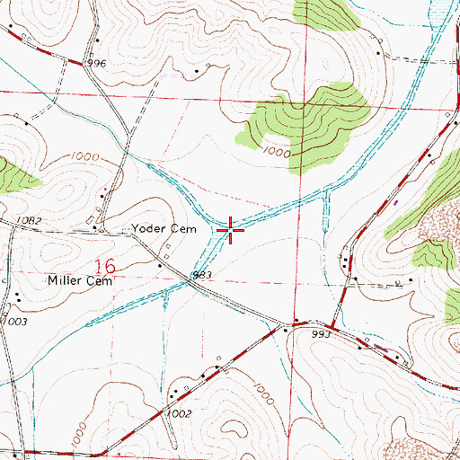 Topographic Map of Goose Creek, OH