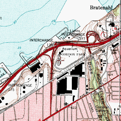 Topographic Map of Gordon Park, OH