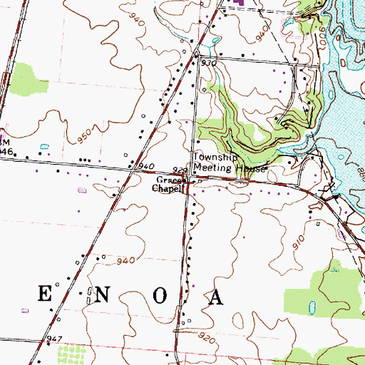 Topographic Map of Grace Chapel, OH