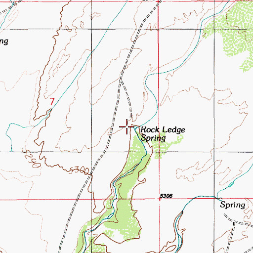 Topographic Map of Rock Ledge Spring, AZ