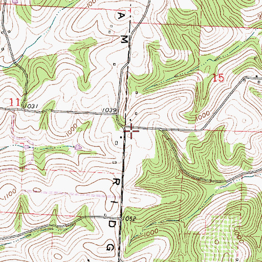 Topographic Map of Graham Ridge, OH