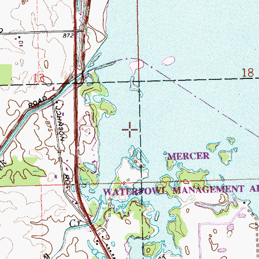 Topographic Map of Grassy Creek, OH