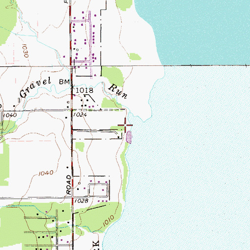 Topographic Map of Gravel Run, OH