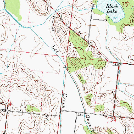 Topographic Map of Graves Creek, OH