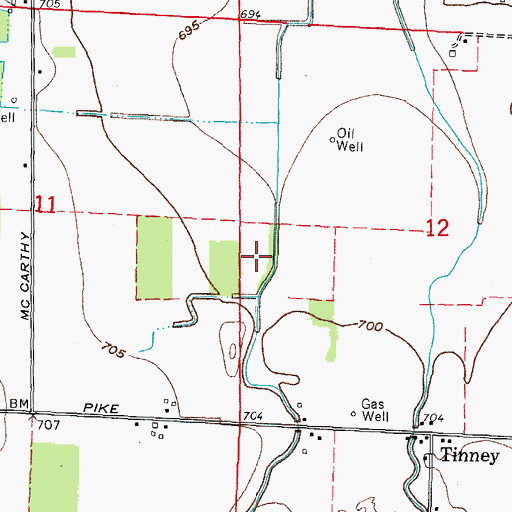 Topographic Map of Gries Ditch, OH