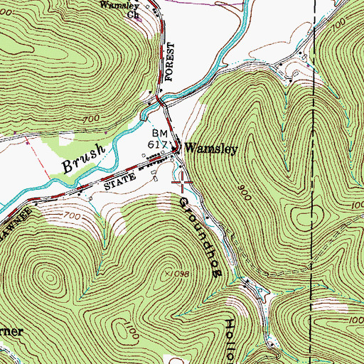 Topographic Map of Groundhog Hollow, OH