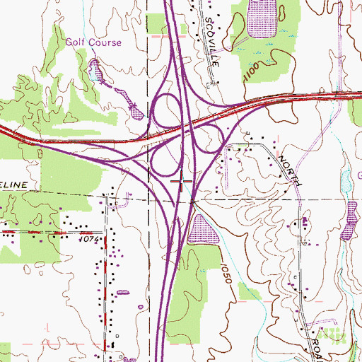 Topographic Map of Guthiel Ditch, OH