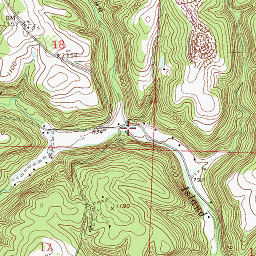 Topographic Map of Hale Run, OH