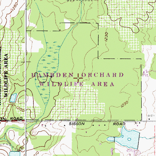 Topographic Map of Hambden Orchard Wildlife Area, OH