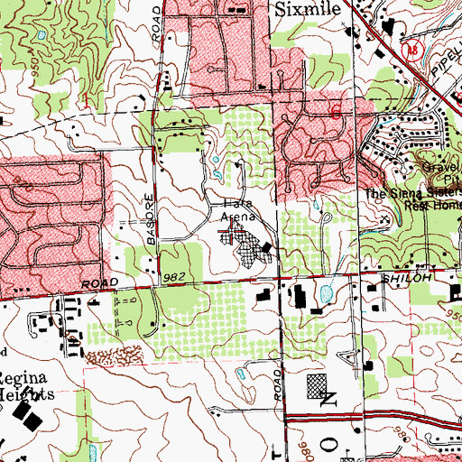 Topographic Map of Hara Arena, OH