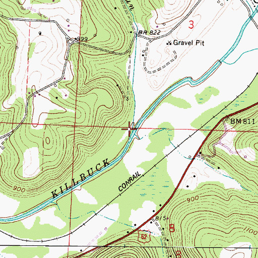 Topographic Map of Hardy Run, OH