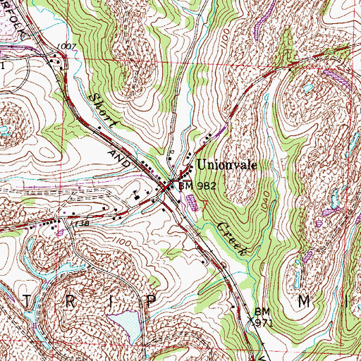 Topographic Map of Harmon Creek, OH